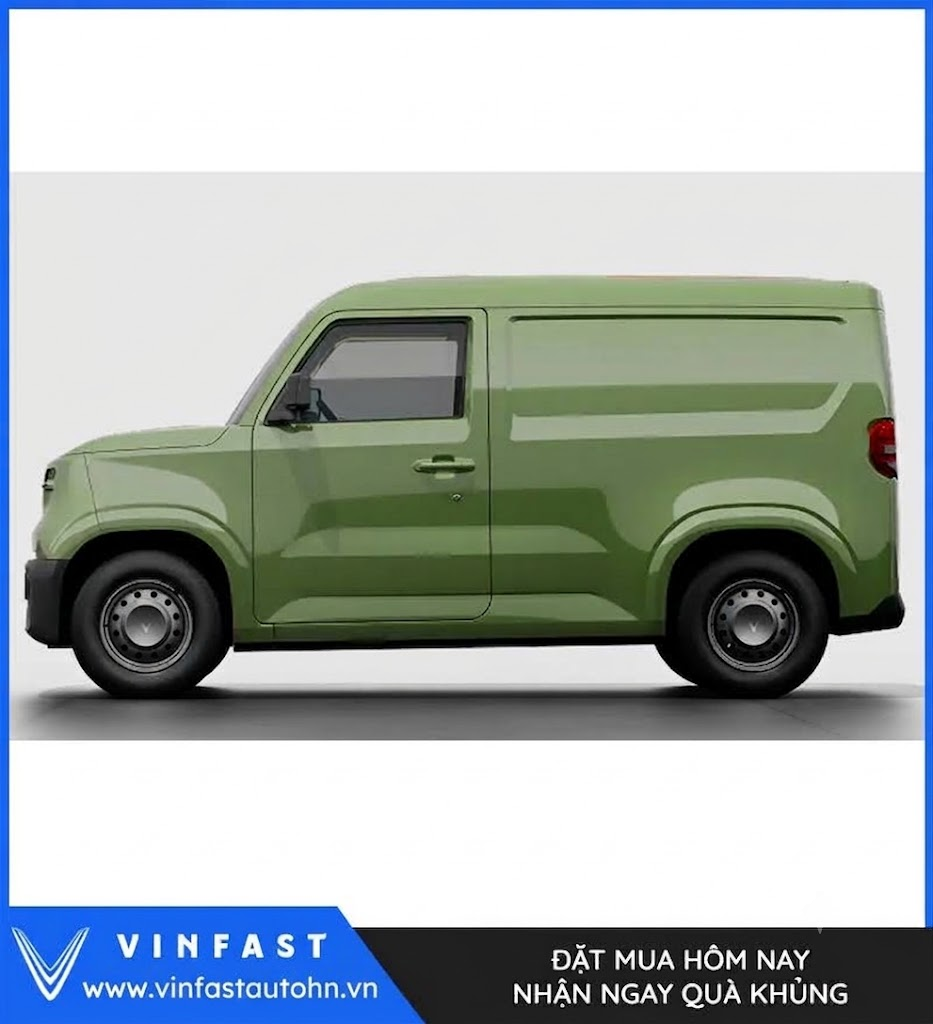 VinFast EC Van màu xanh rêu - Ảnh 2